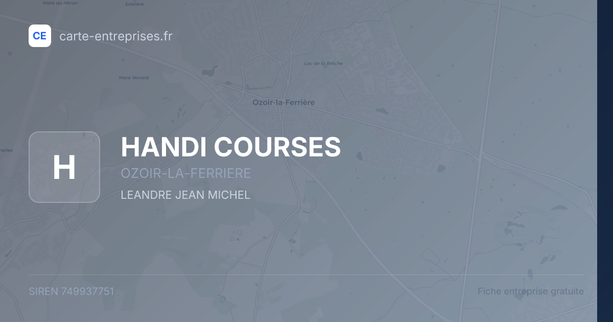 HANDI COURSES — 749937751 — fiche entreprise
