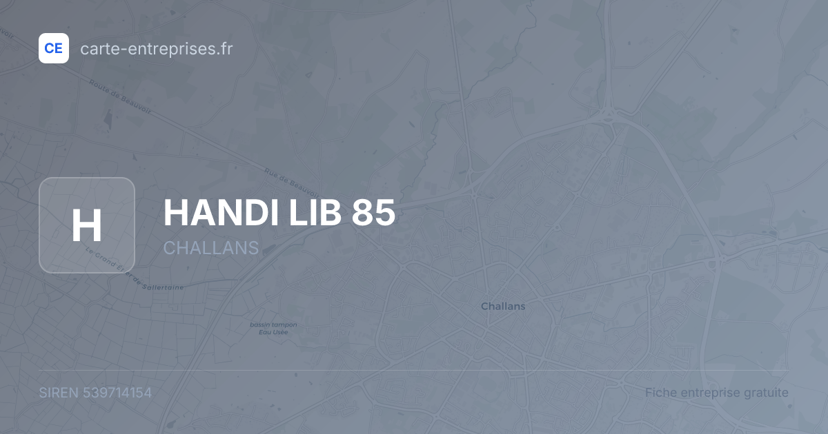 HANDI LIB 85 — 539714154 — fiche entreprise