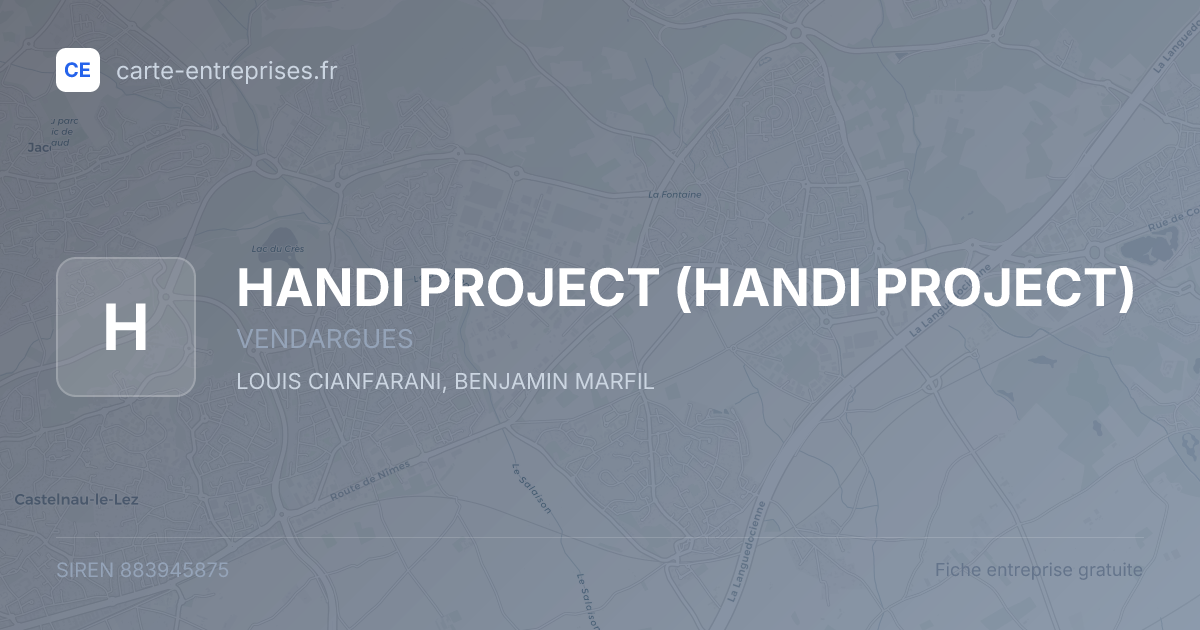 HANDI PROJECT — 883945875 — fiche entreprise