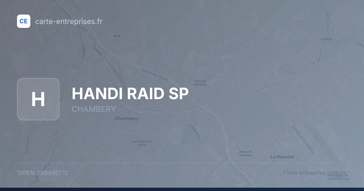HANDI RAID SP — 399495712 — fiche entreprise