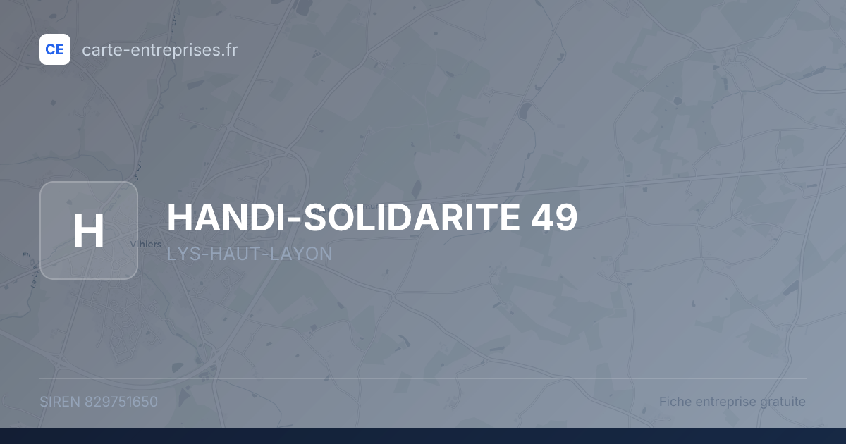 HANDI-SOLIDARITE 49 — 829751650 — fiche entreprise