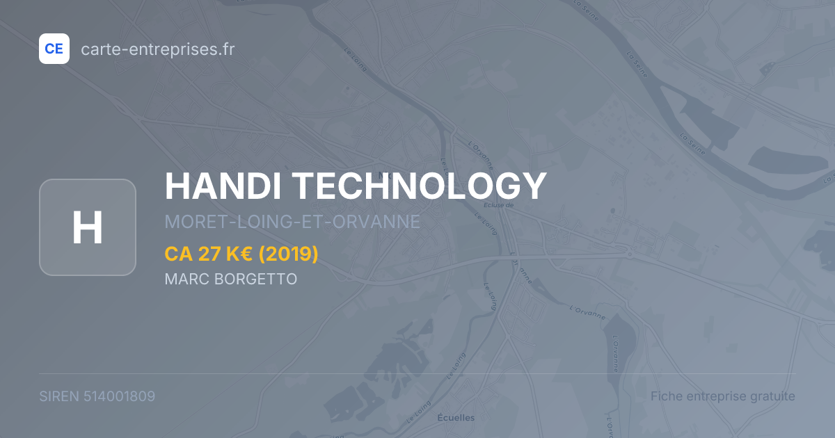 HANDI TECHNOLOGY — 514001809 — fiche entreprise
