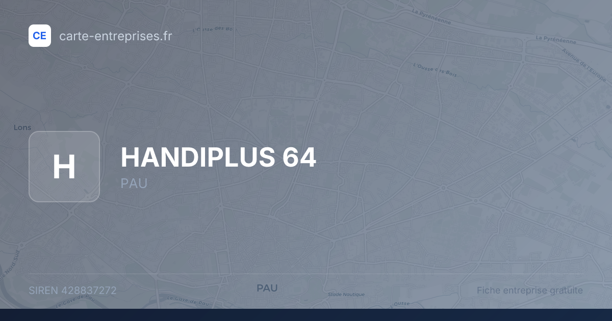 HANDIPLUS 64 — 428837272 — fiche entreprise