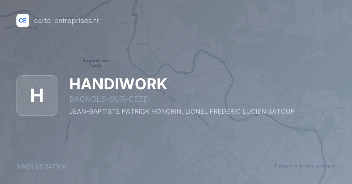 HANDIWORK — 831347000 — fiche entreprise