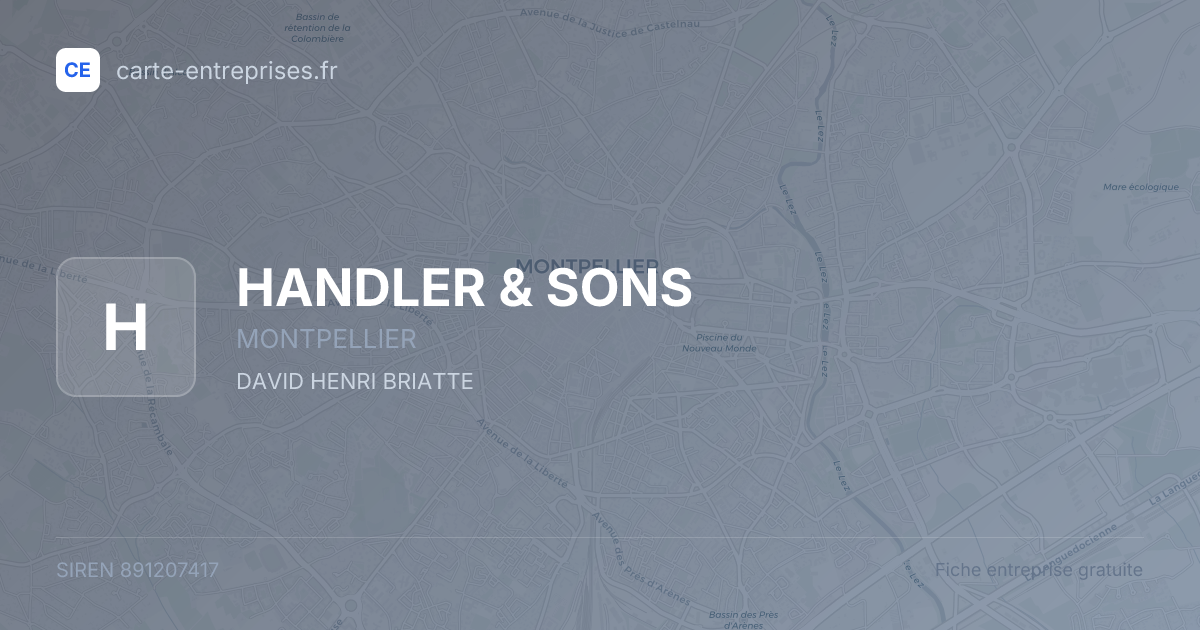 HANDLER & SONS — 891207417 — fiche entreprise