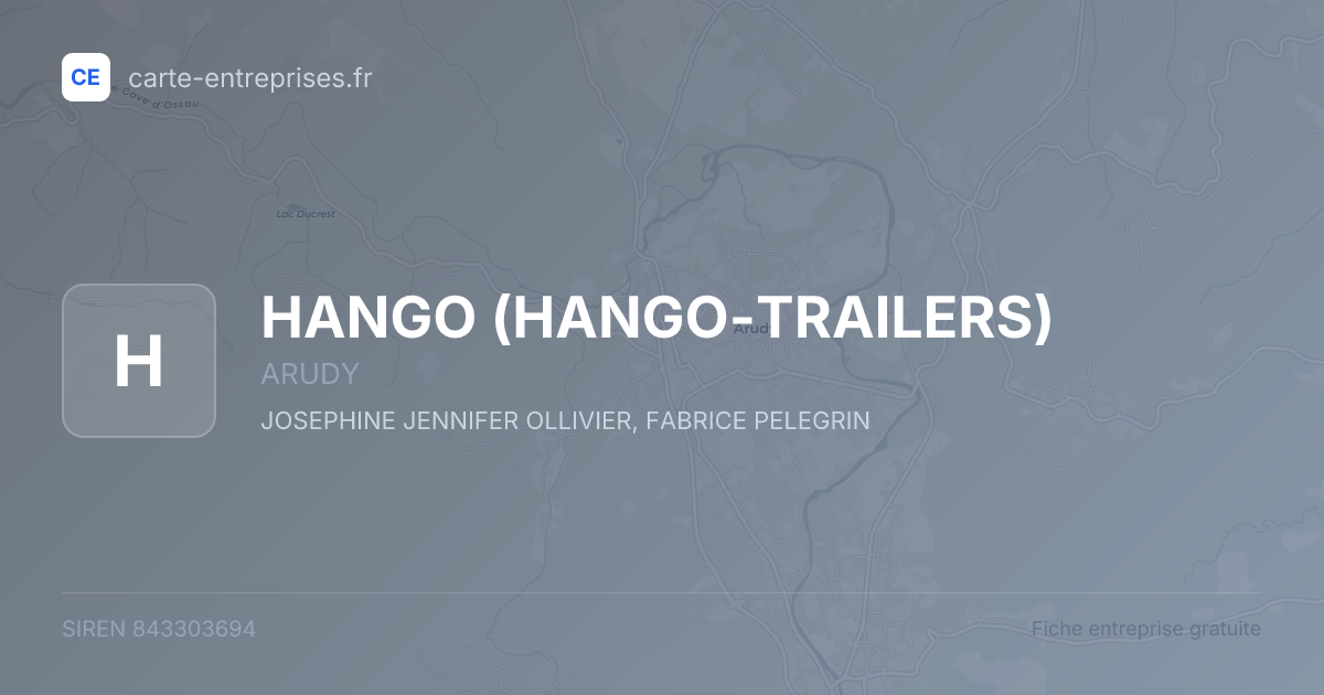 HANGO (HANGO-TRAILERS) — 843303694 — fiche entreprise