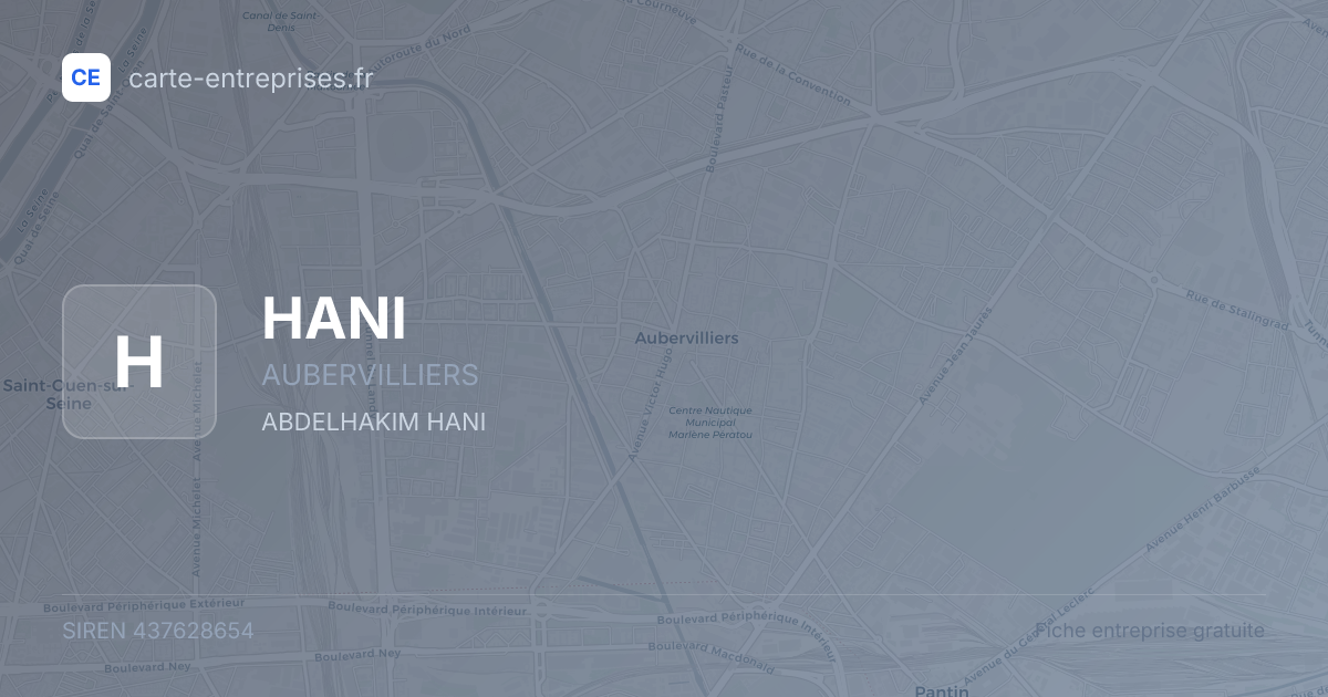 HANI — 437628654 — fiche entreprise