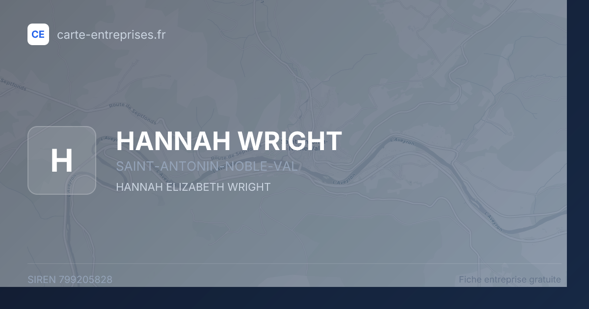 HANNAH WRIGHT — 799205828 — fiche entreprise