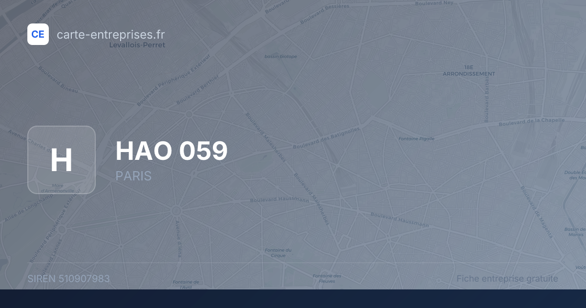 HAO 059 — 510907983 — fiche entreprise