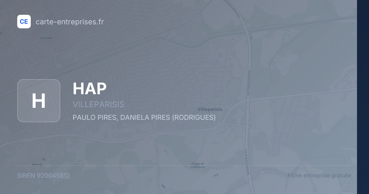 HAP — 920045812 — fiche entreprise