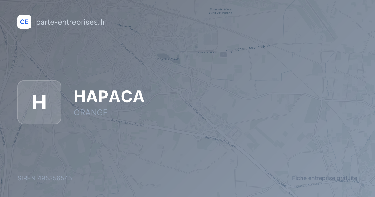 HAPACA — 495356545 — fiche entreprise