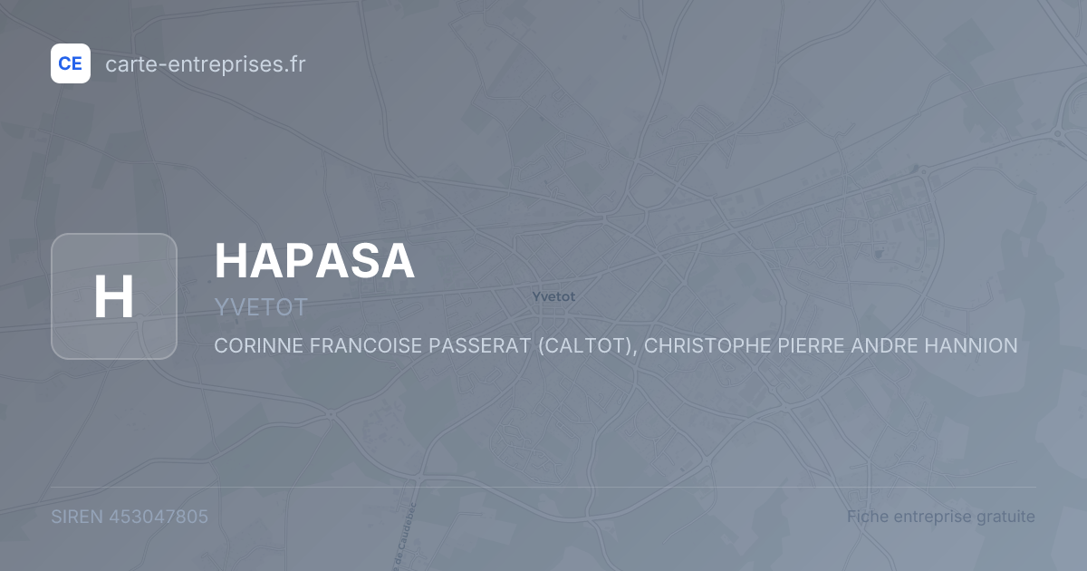 HAPASA — 453047805 — fiche entreprise