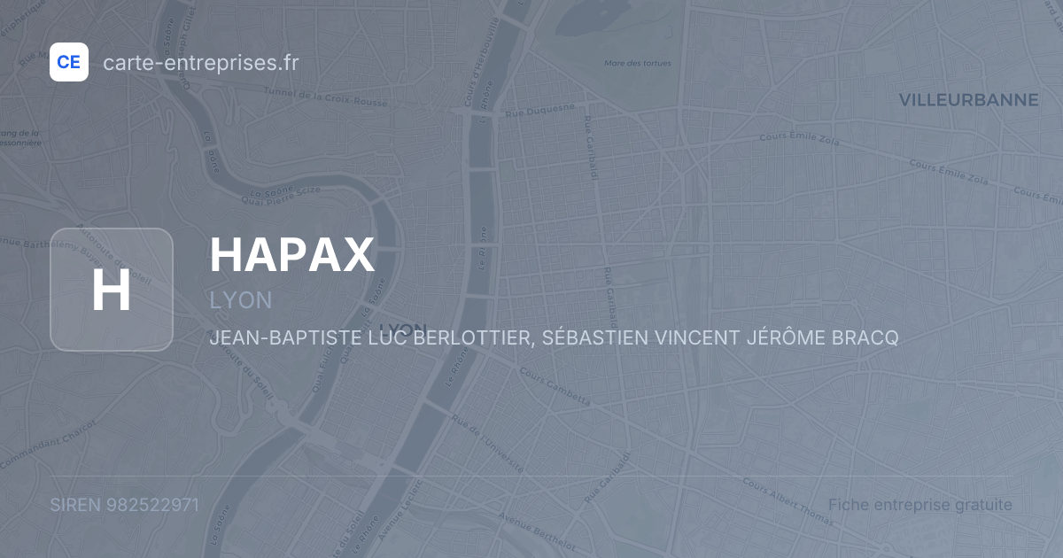 HAPAX — 982522971 — fiche entreprise