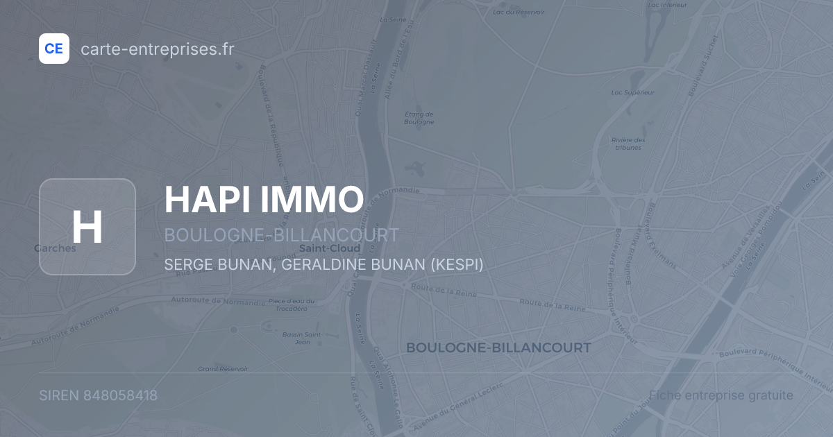 HAPI IMMO — 848058418 — fiche entreprise