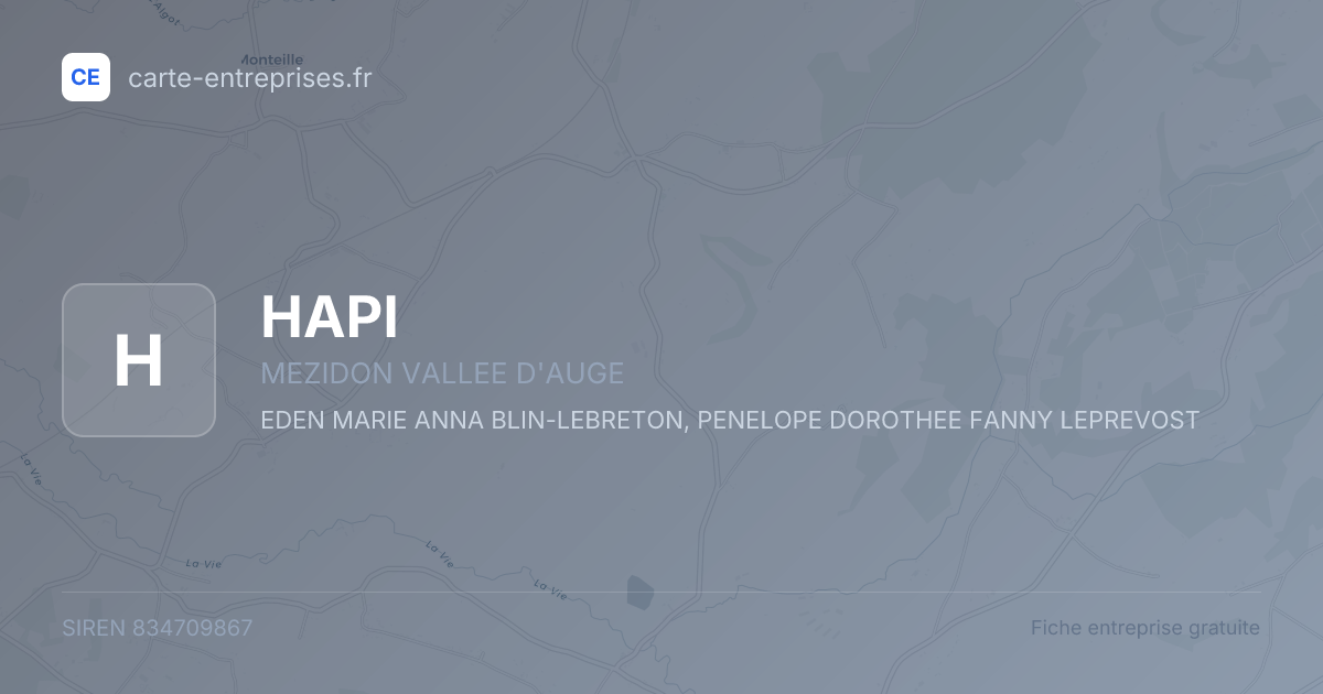 HAPI — 834709867 — fiche entreprise