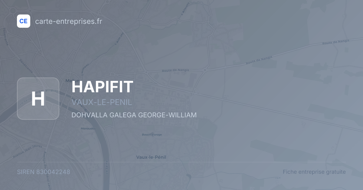 HAPIFIT — 830042248 — fiche entreprise