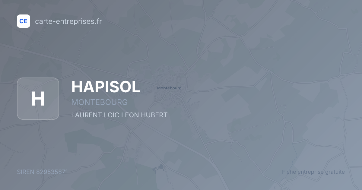 HAPISOL — 829535871 — fiche entreprise