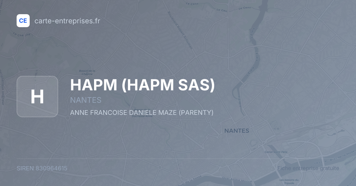 HAPM (HAPM SAS) — 830964615 — fiche entreprise