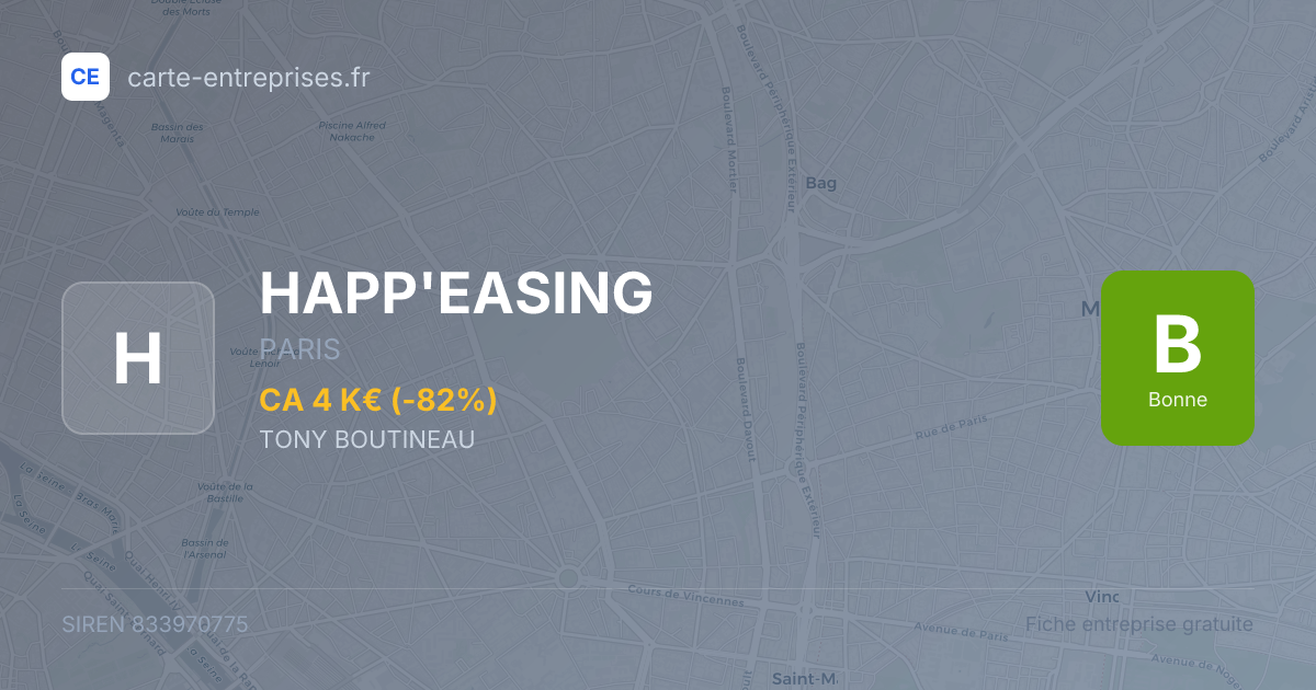 HAPP'EASING — 833970775 — fiche entreprise