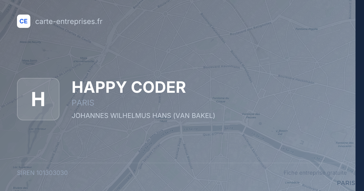 HAPPY CODER — 101303030 — fiche entreprise