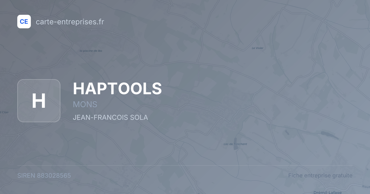 HAPTOOLS — 883028565 — fiche entreprise