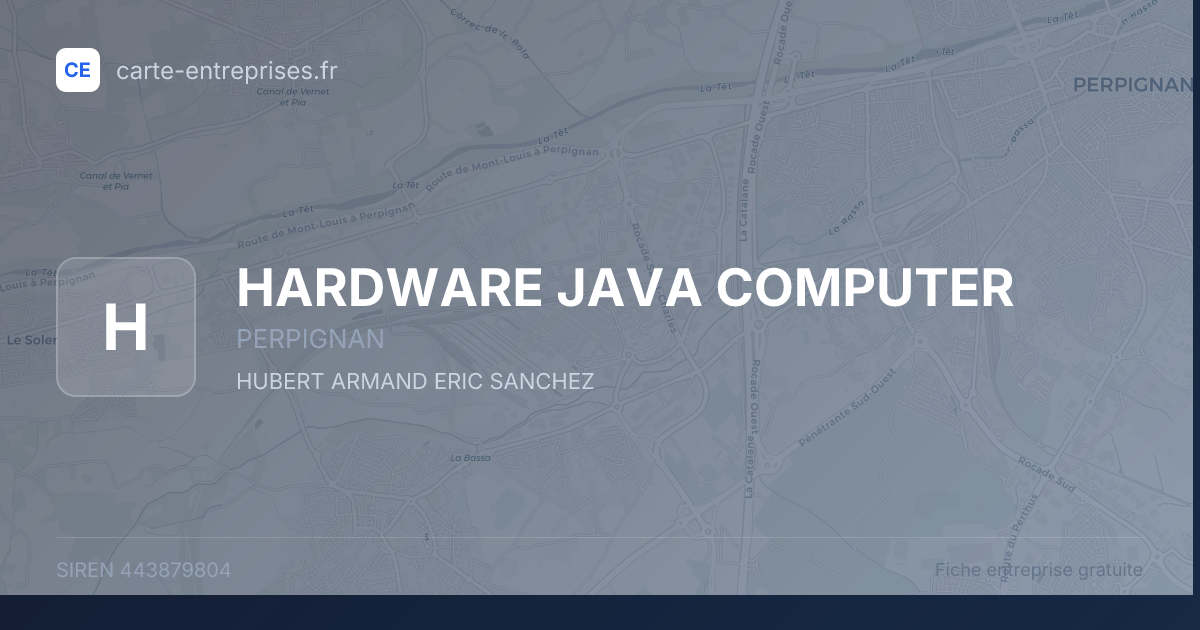 HARDWARE JAVA COMPUTER — 443879804 — fiche entreprise