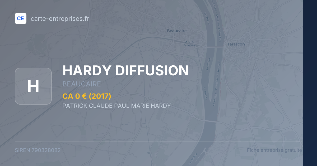 HARDY DIFFUSION — 790328082 — fiche entreprise