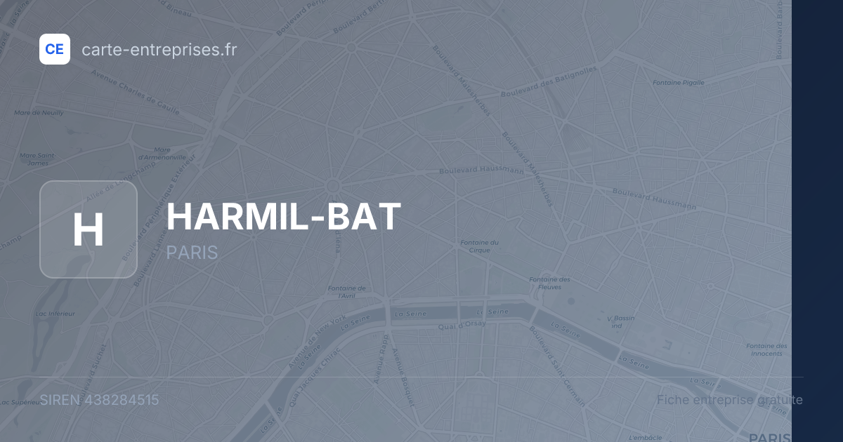 HARMIL-BAT — 438284515 — fiche entreprise