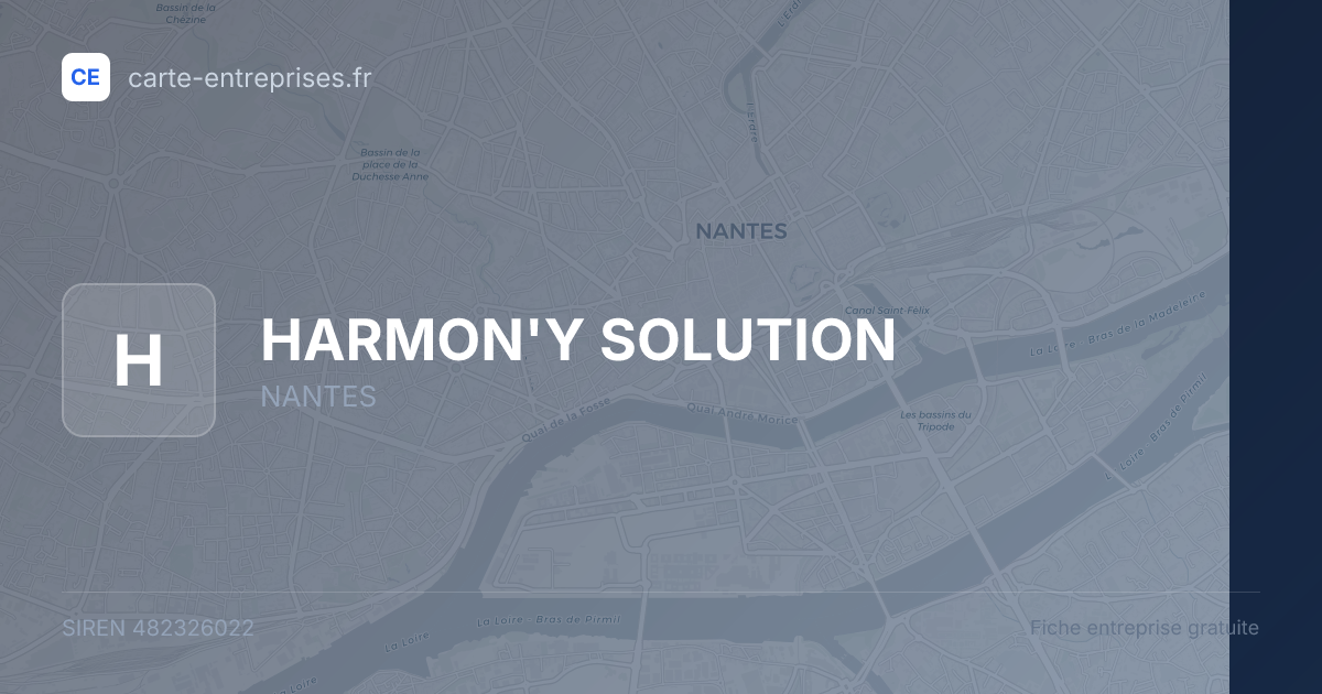 HARMON'Y SOLUTION — 482326022 — fiche entreprise