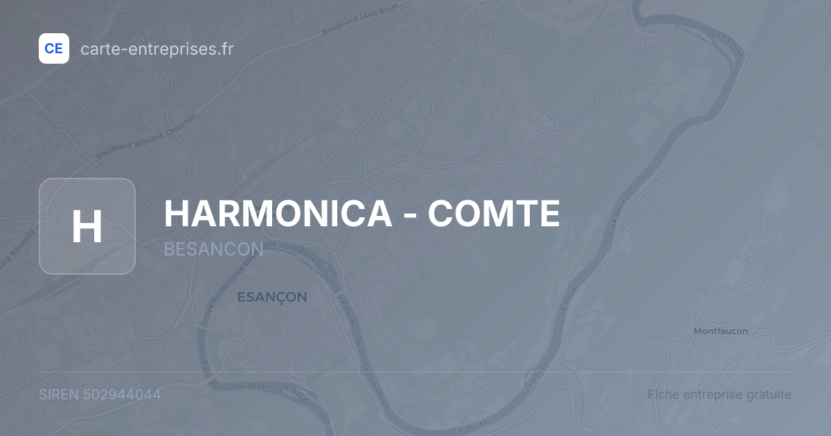 HARMONICA - COMTE — 502944044 — fiche entreprise