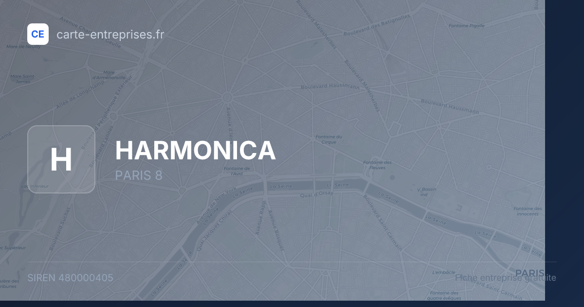 HARMONICA — 480000405 — fiche entreprise