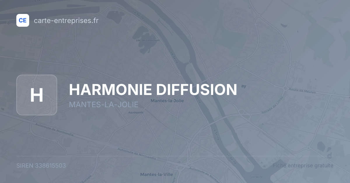 HARMONIE DIFFUSION — 338615503 — fiche entreprise