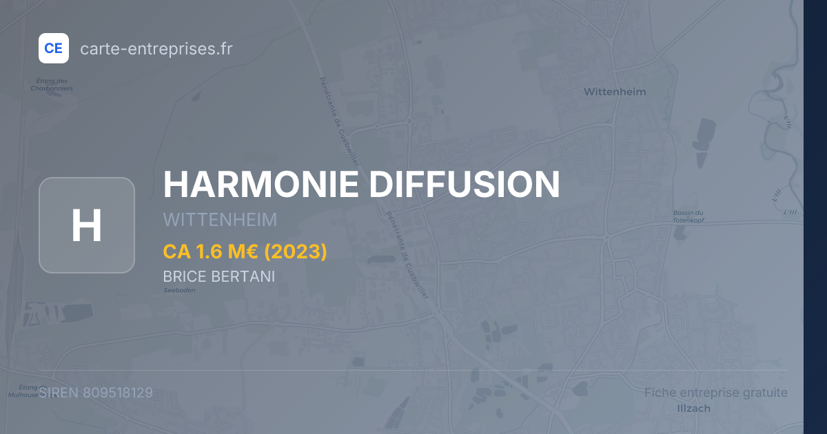 HARMONIE DIFFUSION — 809518129 — fiche entreprise
