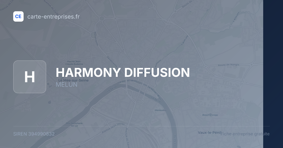 HARMONY DIFFUSION — 394990832 — fiche entreprise