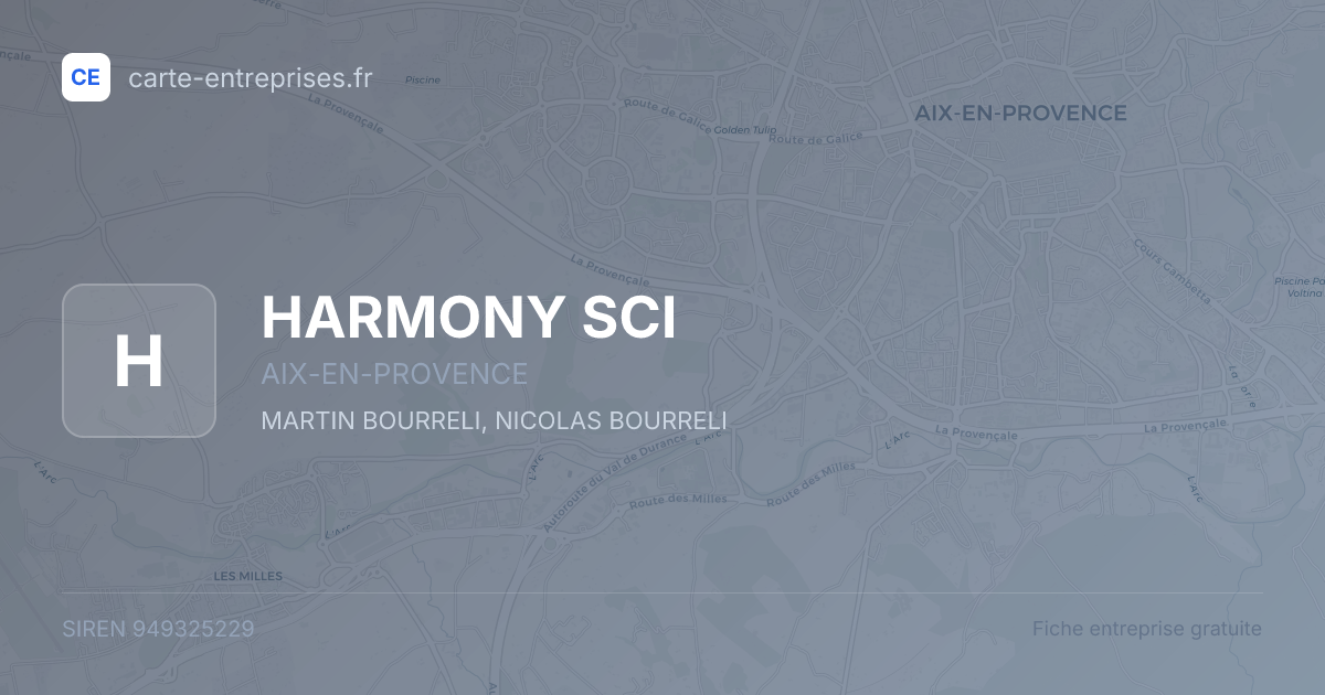 HARMONY SCI — 949325229 — fiche entreprise