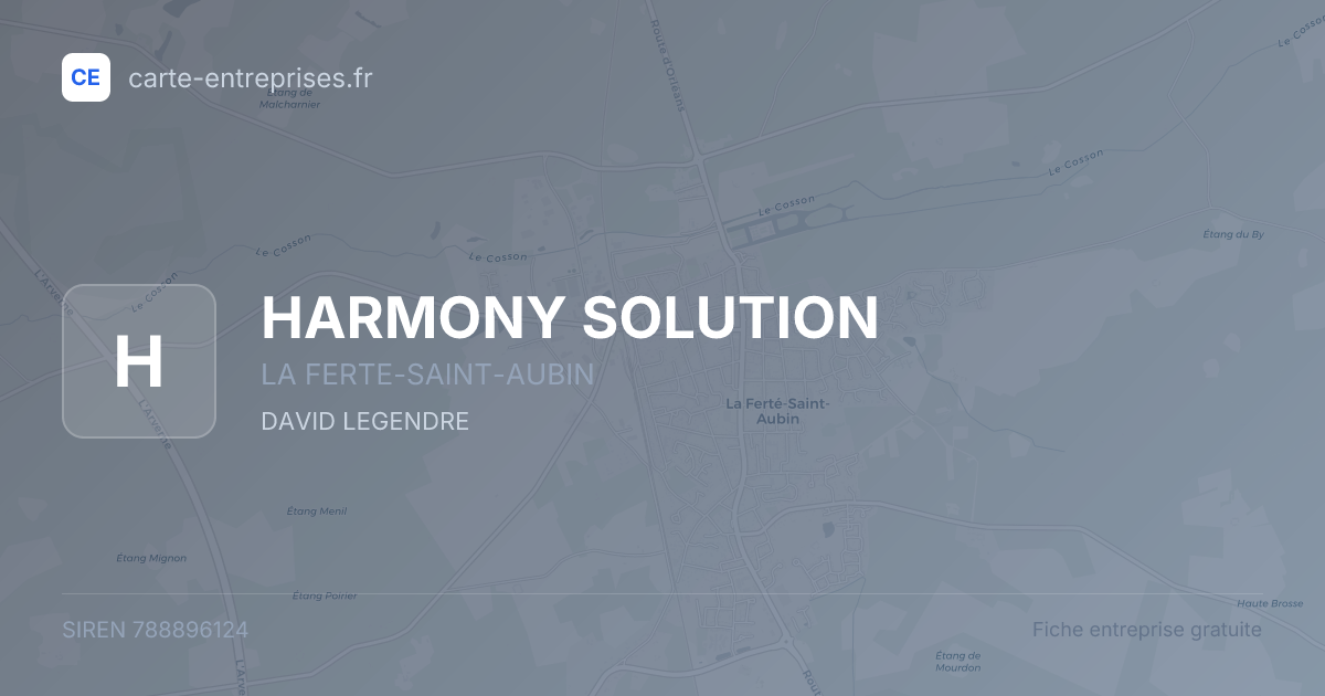 HARMONY SOLUTION — 788896124 — fiche entreprise