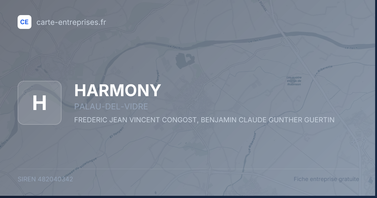 HARMONY — 482040342 — fiche entreprise