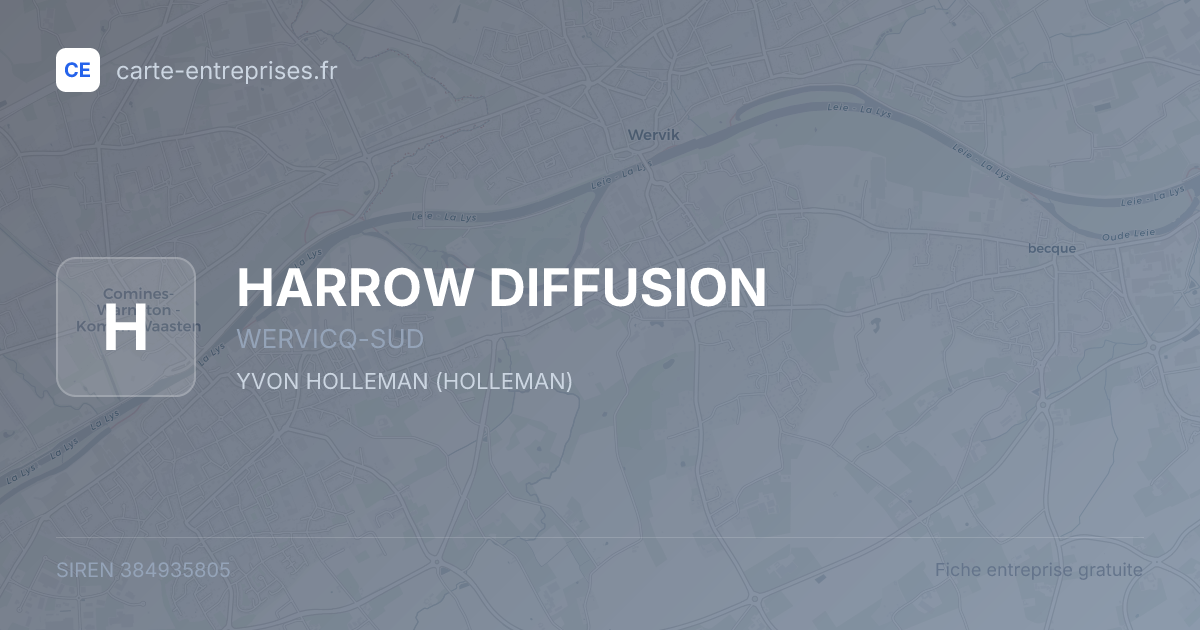 HARROW DIFFUSION — 384935805 — fiche entreprise