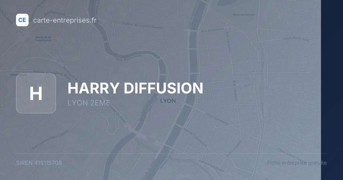 HARRY DIFFUSION — 415115708 — fiche entreprise