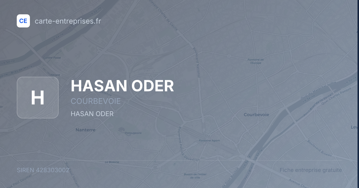 HASAN ODER — 428303002 — fiche entreprise