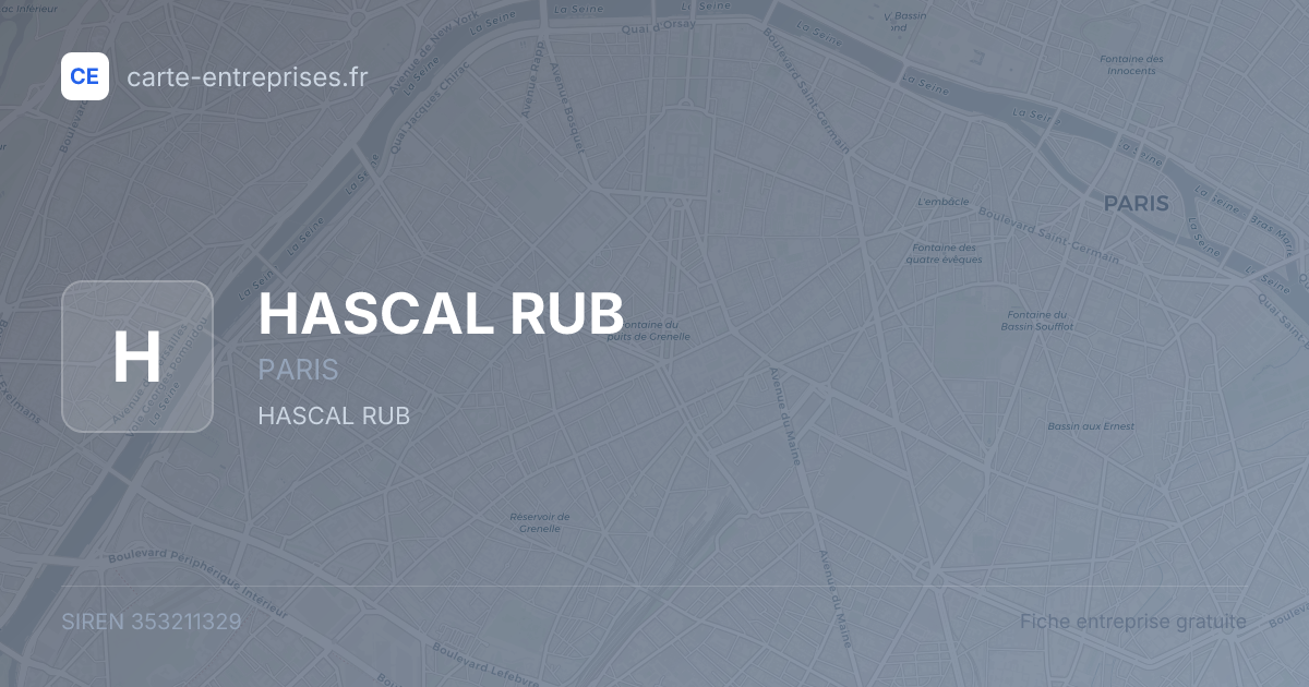 HASCAL RUB — 353211329 — fiche entreprise