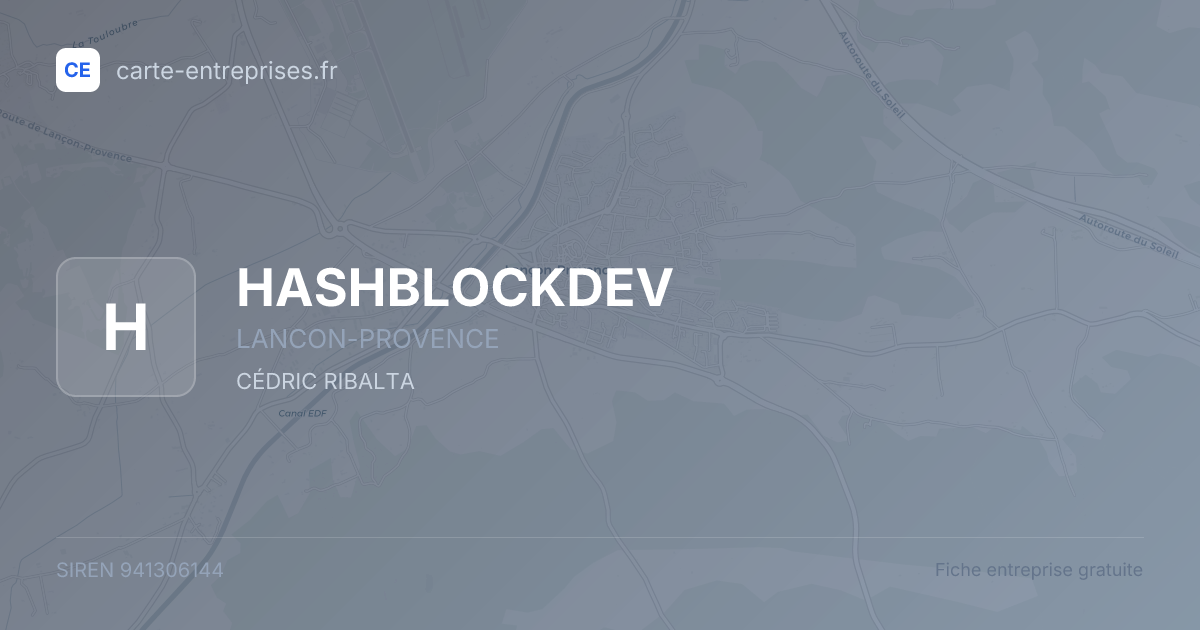 HASHBLOCKDEV — 941306144 — fiche entreprise