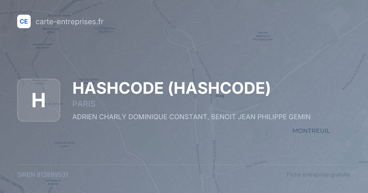 HASHCODE — 813899531 — fiche entreprise