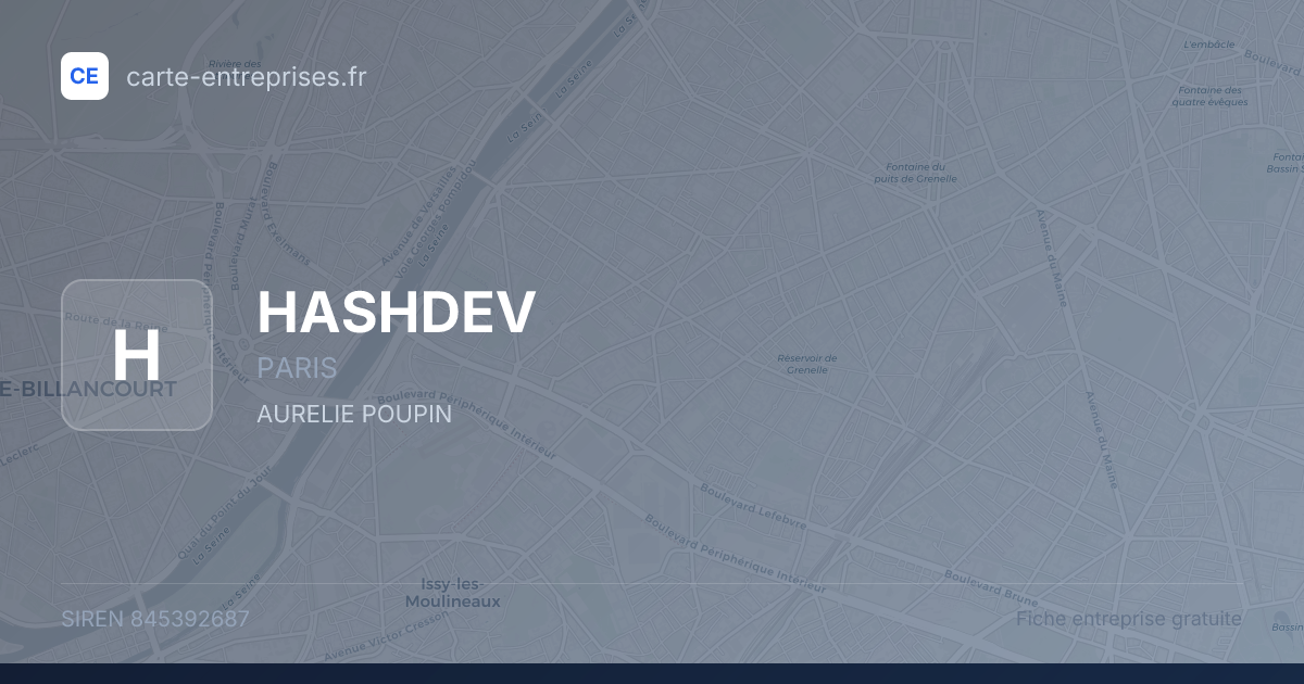 HASHDEV — 845392687 — fiche entreprise