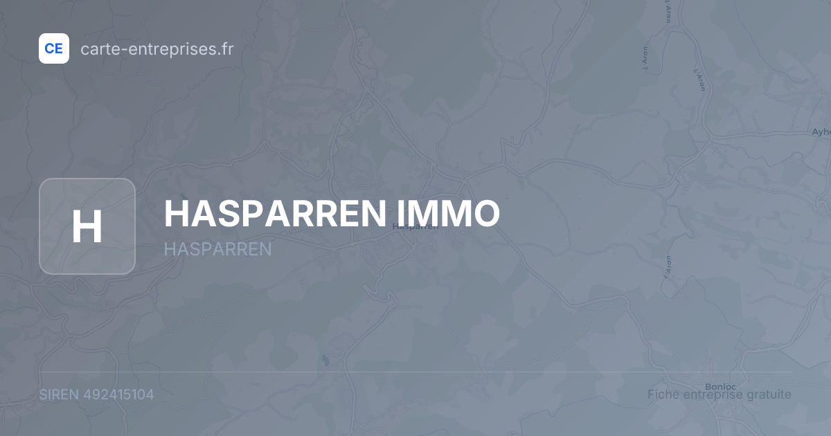 HASPARREN IMMO — 492415104 — fiche entreprise