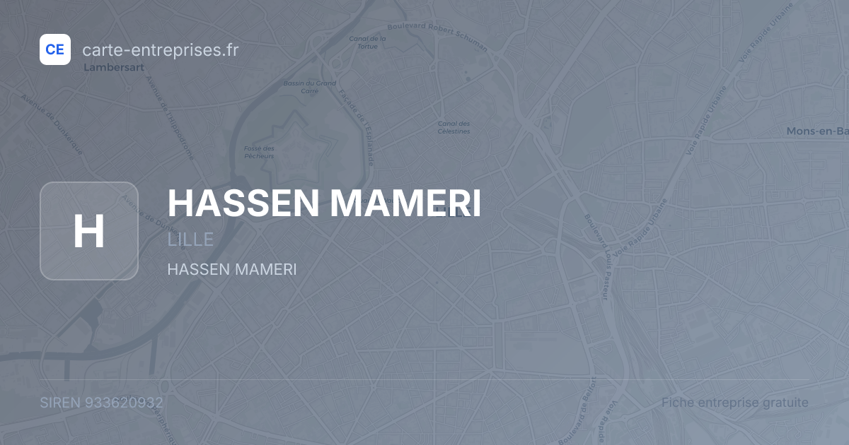 HASSEN MAMERI — 933620932 — fiche entreprise