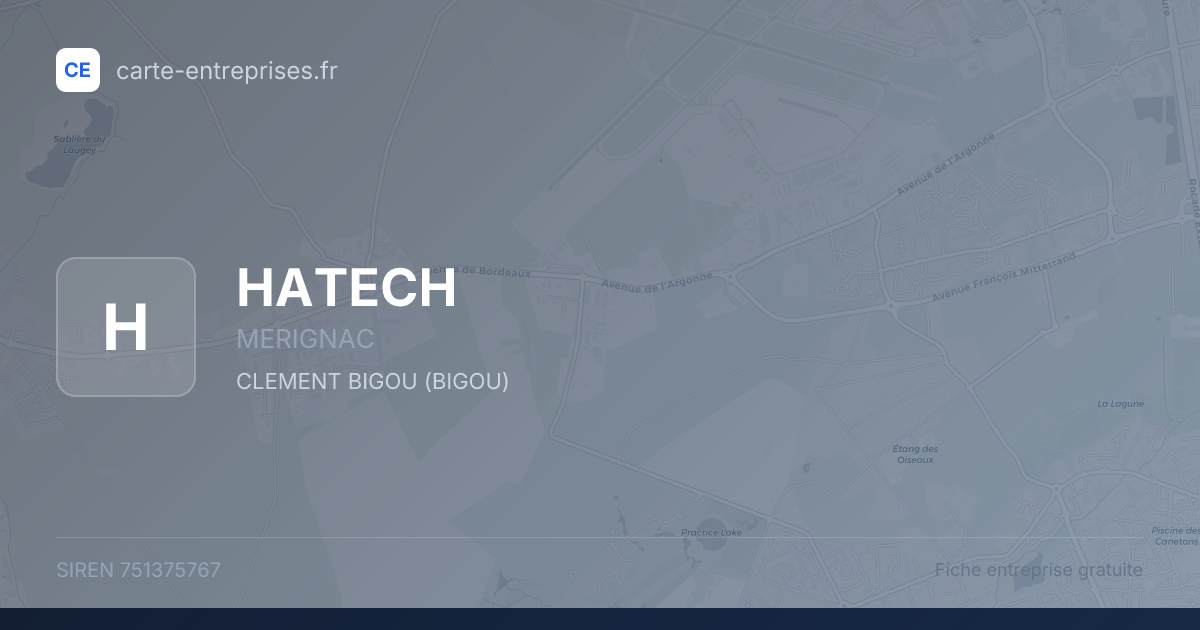 HATECH — 751375767 — fiche entreprise