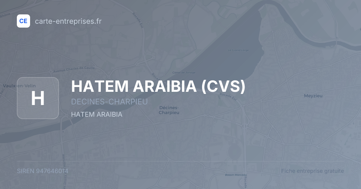 HATEM ARAIBIA (CVS) — 947646014 — fiche entreprise