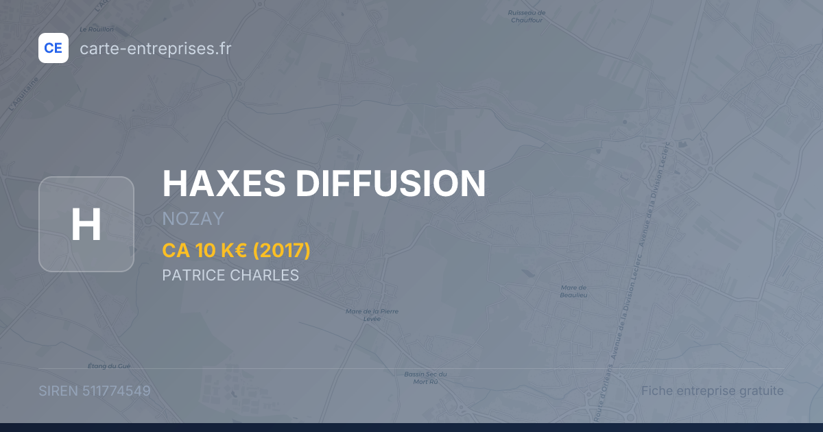 HAXES DIFFUSION — 511774549 — fiche entreprise