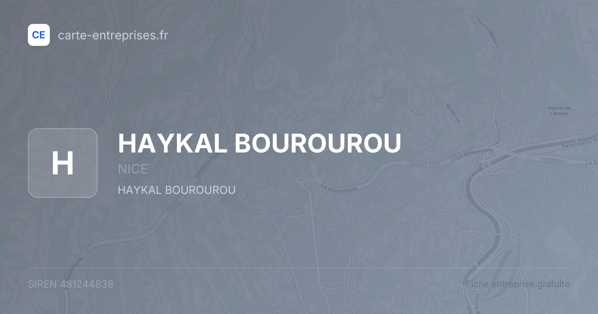 HAYKAL BOUROUROU — 481244838 — fiche entreprise